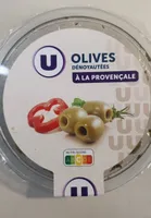 Olives vertes dénoyautées (aux poivrons rouges et herbes de provence)àla provencale, 150G