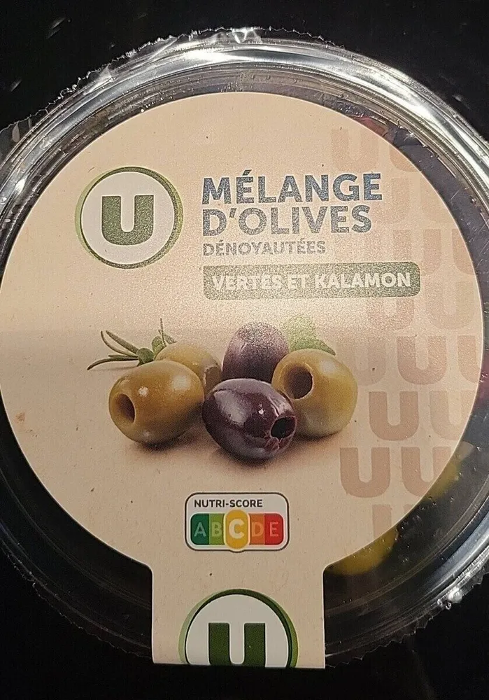 Olives vertes et noires Kalamata dénoyautées, 150g