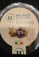 Olives vertes et noires Kalamata dénoyautées, 150g