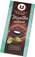 Tablette de chocolat noir fourré à la menthe