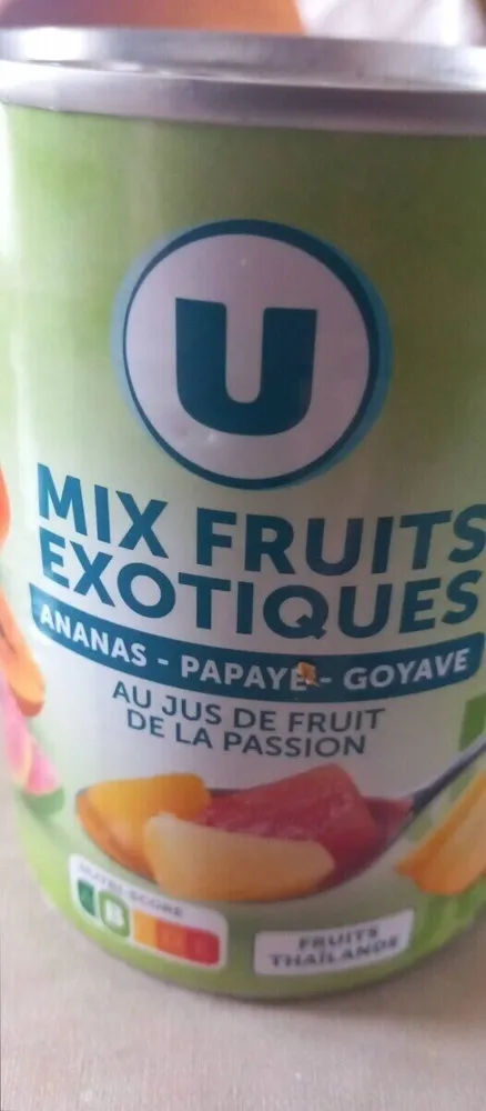 Mélanges de fruits tropicaux préservés au jus de fruits de la passion