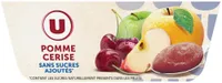 Purée de pommes er de cerises sans sucres ajoutés