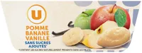 Dessert fruitier Purée pomme banane vanille sans sucre ajoutés - coupelles 4x100g