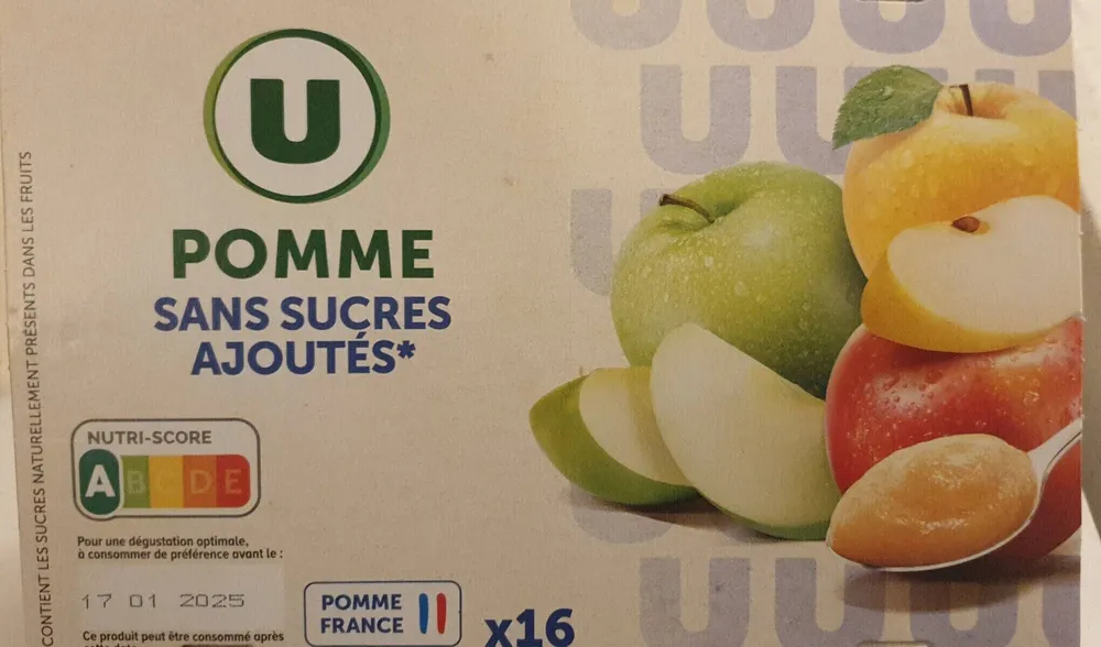 Dessert fruitier coupelle pomme sans sucres ajoutés