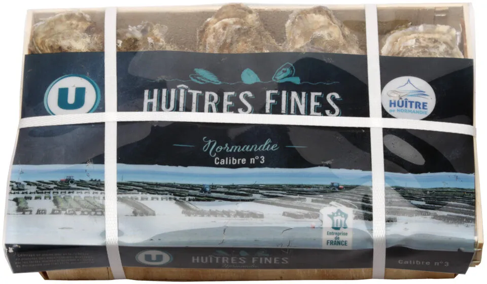Huître Magallana gigas creuse fine N°3 x24 pièces IGP Normandie France