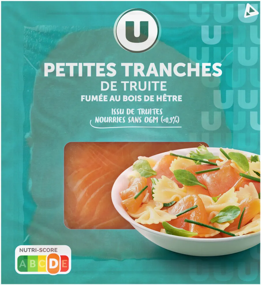 Mini tranches de truite fumée, plateau de 100g