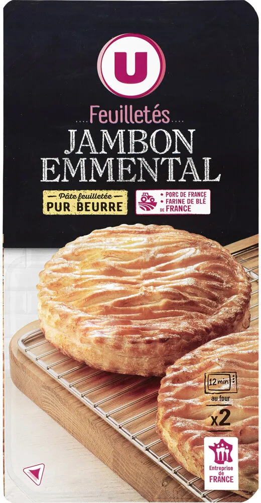 Feuilletés jambon/emmental x2, 240g