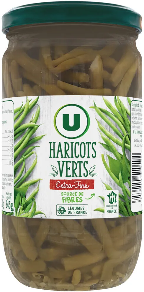 Haricots verts extra-fins - Bocal de 345g net égoutté
