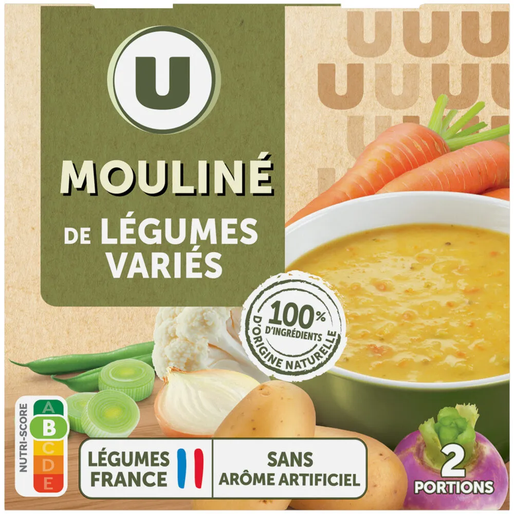 Soupe Mouliné de légumes variés 2 briques de 30cl, 620g