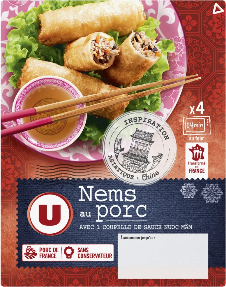 Nems au porc x4 + sauce nuoc mam