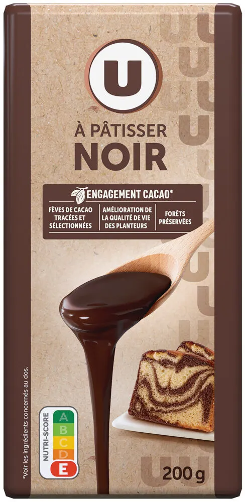 Chocolat noir à pâtisser Tablette de 200g