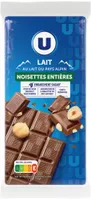 Chocolat au lait et noisettes 2 Tablettes de 100g