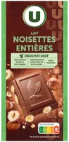 Chocolat au lait et aux noisettes entières Tablette de 200g