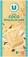 Chocolat blanc à la noix de coco et pétale de maïs Tablette de 200g