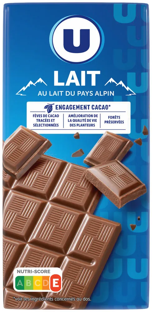Chocolat au lait extra fin, tablette 100g