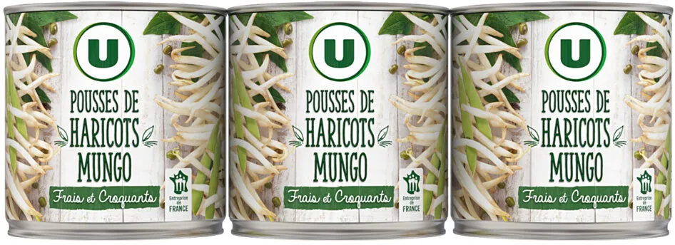 Pousses de haricots Mungo - 3 boîtes de 90g net égoutté