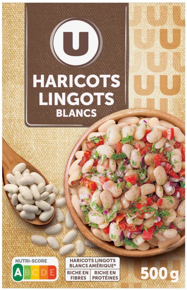 Haricots lingot blanc , étui de 500g