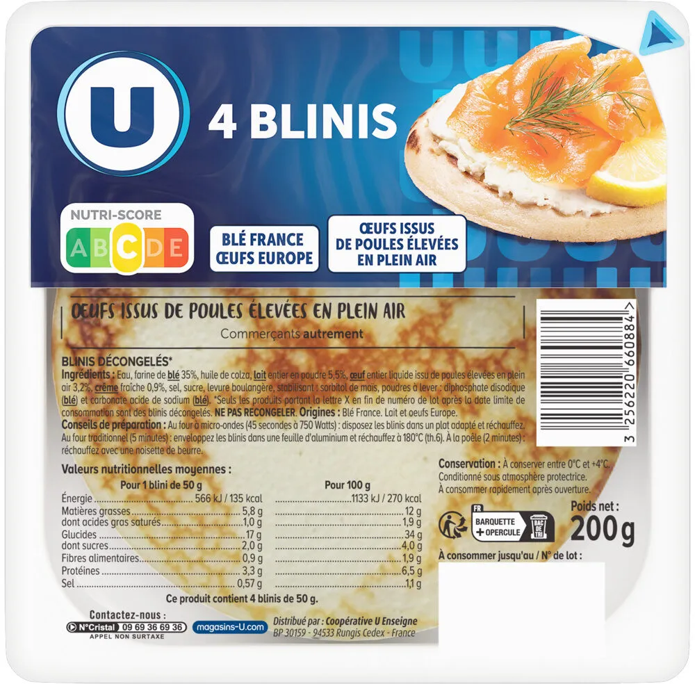 Blinis x4, 200g