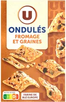Biscuits apéritifs Ondulés fromage et graines 65g