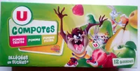 Compotes pomme fraise, pomme, pomme poire