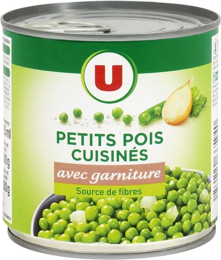 Petits pois avec garniture