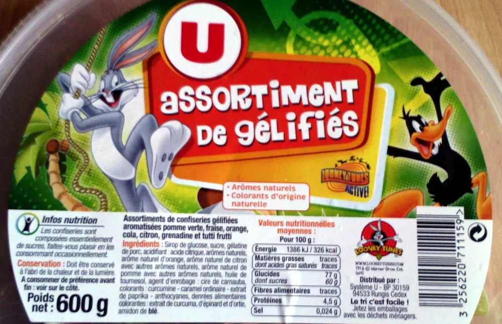 assortiment de gélifiés