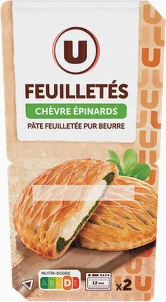 Feuilletés chèvre/épinards x2, 240g