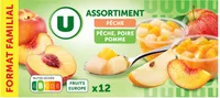 Coupelles pêches et fruits du verger 12x65g 780g