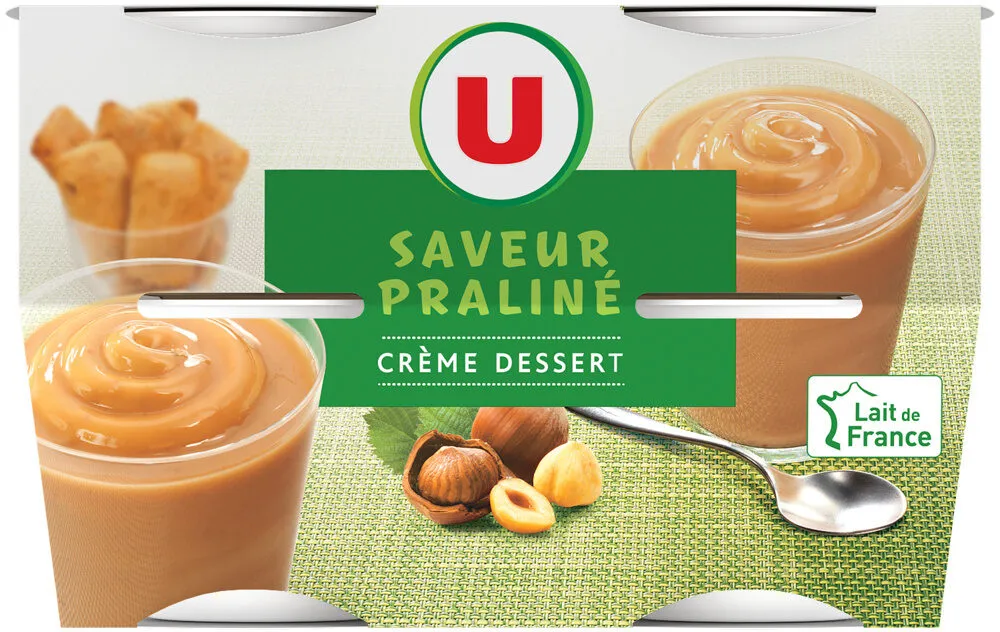 Crème saveur dessert praliné