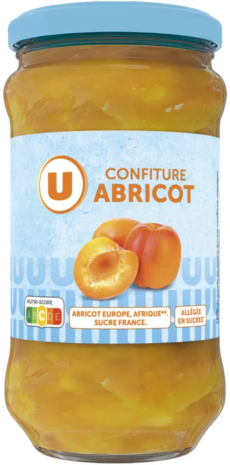 Confiture d'abricot allégée pot de 335g