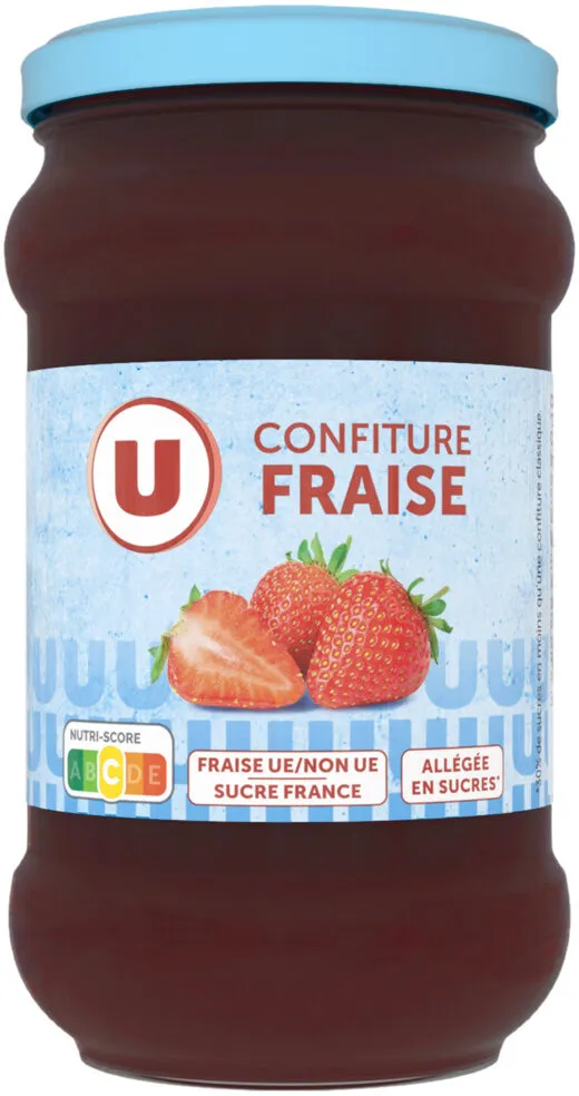 Confiture de fraise allégée pot de 335g