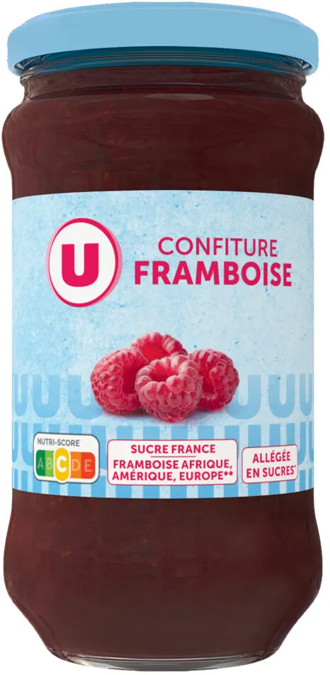 Confiture framboise allégée pot de 335g