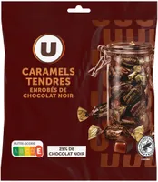 Caramels enrobés au chocolat noir paquet de 280g