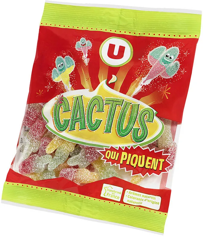Bonbons gélifiés cactus super acides