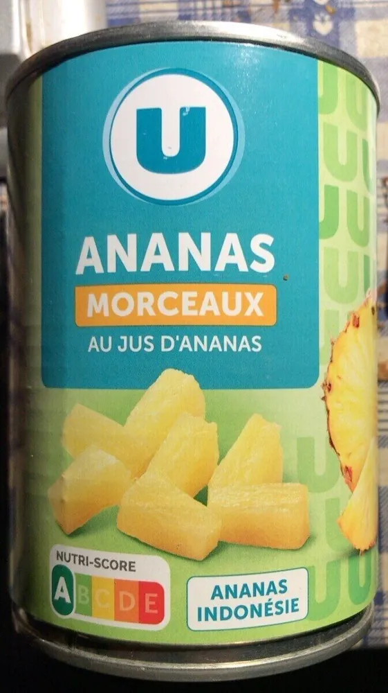 Ananas Morceaux Pur Jus - boite 3/4 - 340g