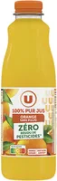 Pur jus d'orange sans pulpe, zéro résidu de pesticides, bouteille 1L