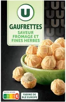 Biscuits apéritifs Gaufrettes goût fromage et fines herbes 75g
