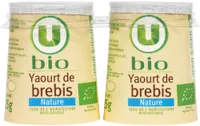Yaourts bio nature au lait de brebis 2x125g