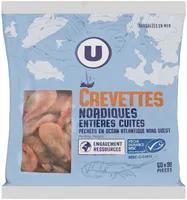 Crevettes nordiques entières cuites 500g