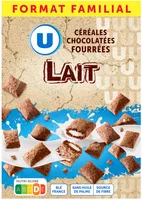 Céréales chocolatées fourrées au lait - paquet 600g