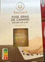 Foie gars de canard entier mi-cuit aux poivres