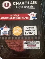 Steaks hachés Charolais façon bouchère 12 % M.G.