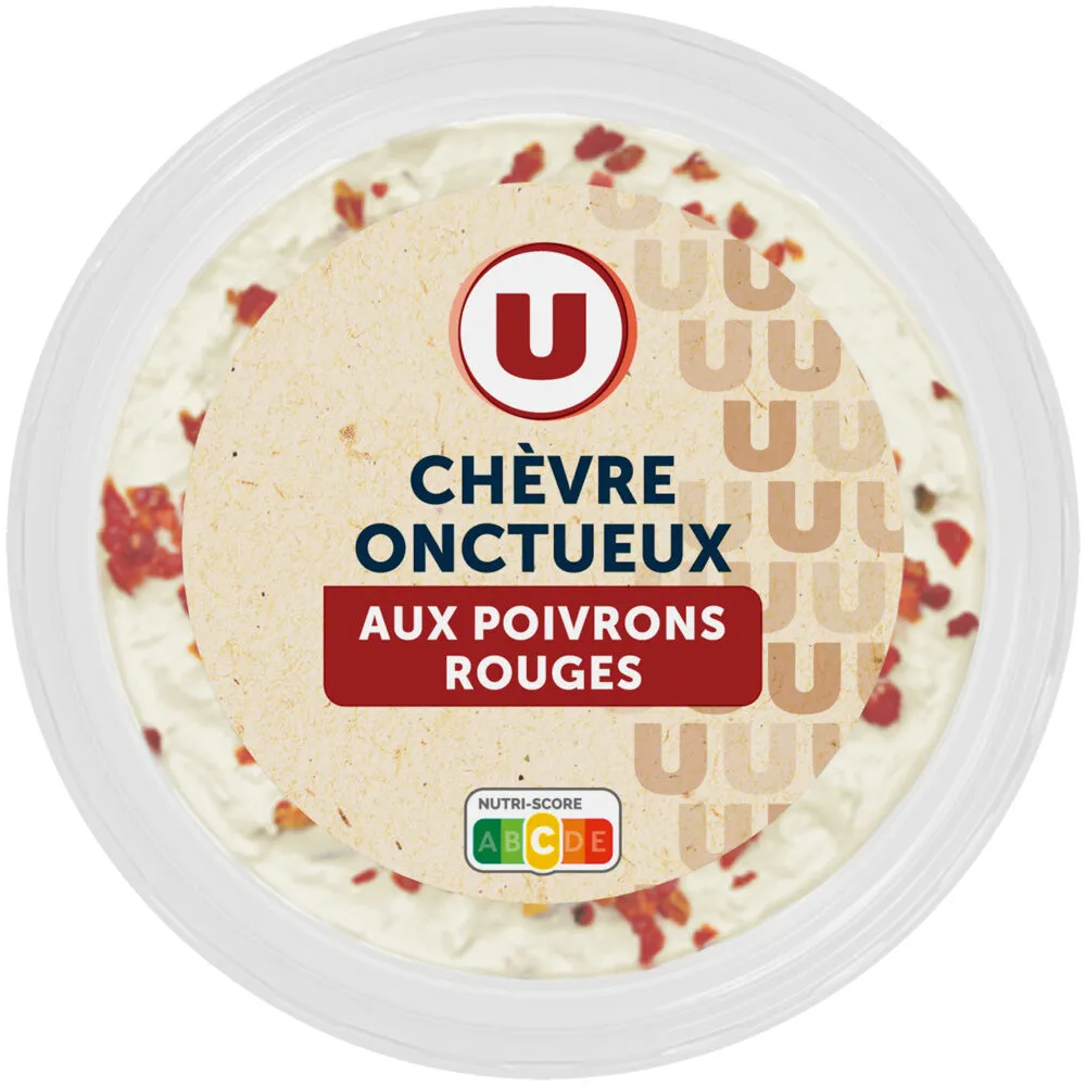 Tartinable à base de fromage de chèvre onctueux et de yaourt grec avecdes poivrons rouges déshydratés