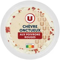 Tartinable à base de fromage de chèvre onctueux et de yaourt grec avecdes poivrons rouges déshydratés