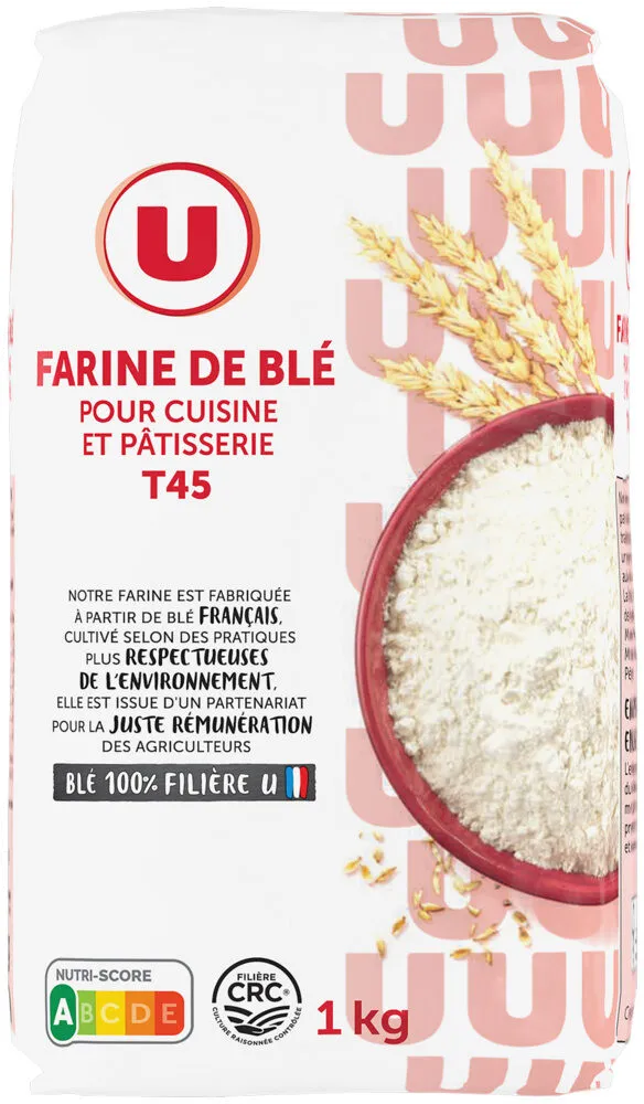 Farine de blé pâtissière T45 paquet de 1Kg