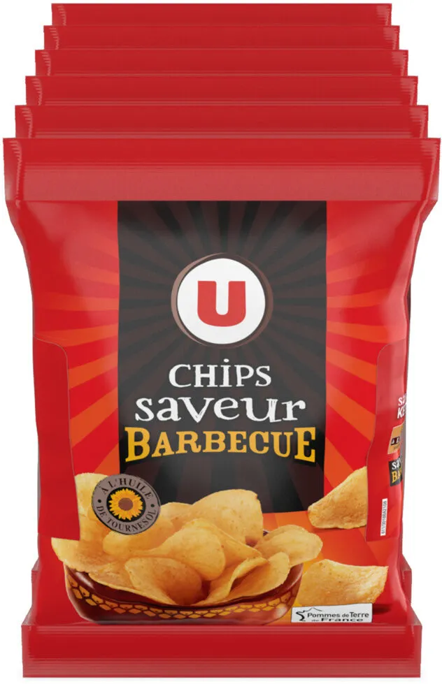 Chips arome (ketchup/moutarde/barbecue) 6x30g