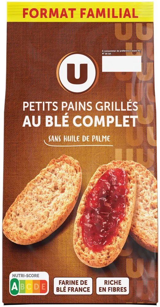 Petits pains grillés au blé complet 400g