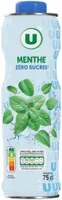 Boisson concentrée à diluer à la menthe sans sucres bouteille de 75cl