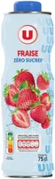 Boisson concentrée à diluer à la fraise sans sucres bouteille de75cl