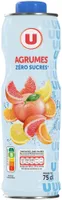 Boisson concentré au pamplemousse rose, citron et orange aromatisée avec édulcorant bouteille de 75cl